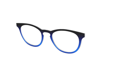 The Black to Blueberry Gradient - Angle Top Thumbnail - Pair Eyewear