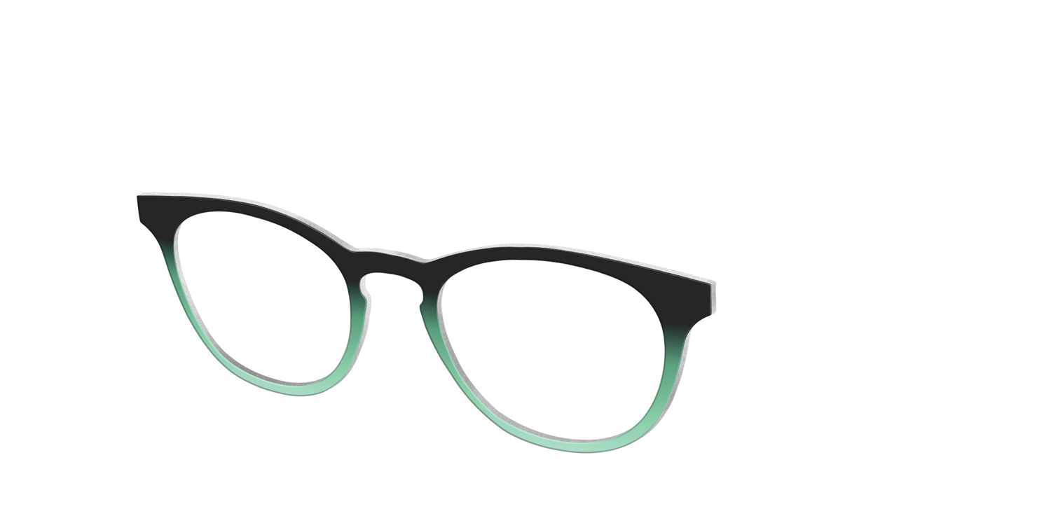 The Black to Spearmint Gradient - Angle Top Image - Pair Eyewear