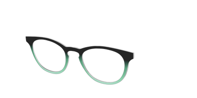 The Black to Spearmint Gradient - Angle Top Thumbnail - Pair Eyewear