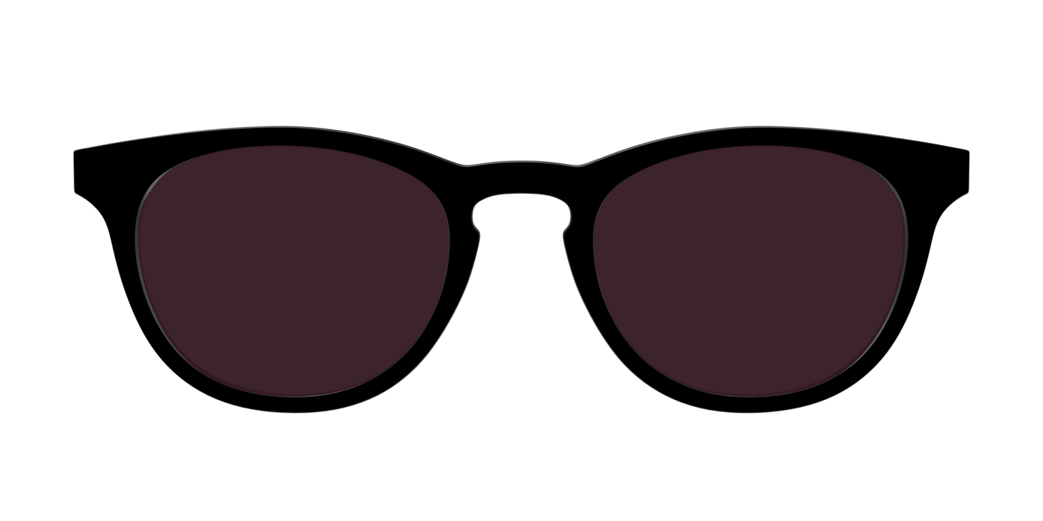 The Black with Water Lens - Front Top Image - Pair Eyewear