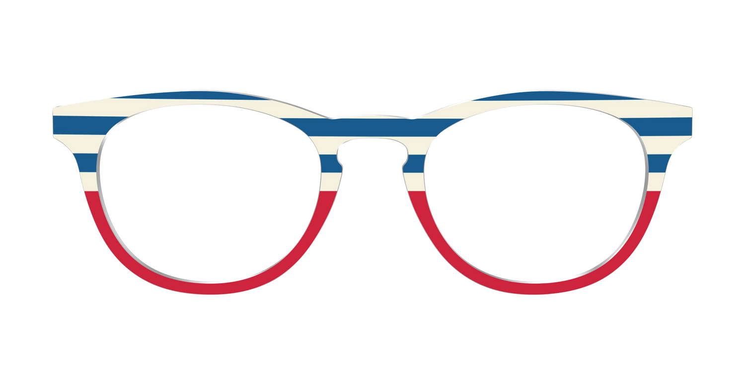 The Bold Stripes Split - Front Top Image - Pair Eyewear