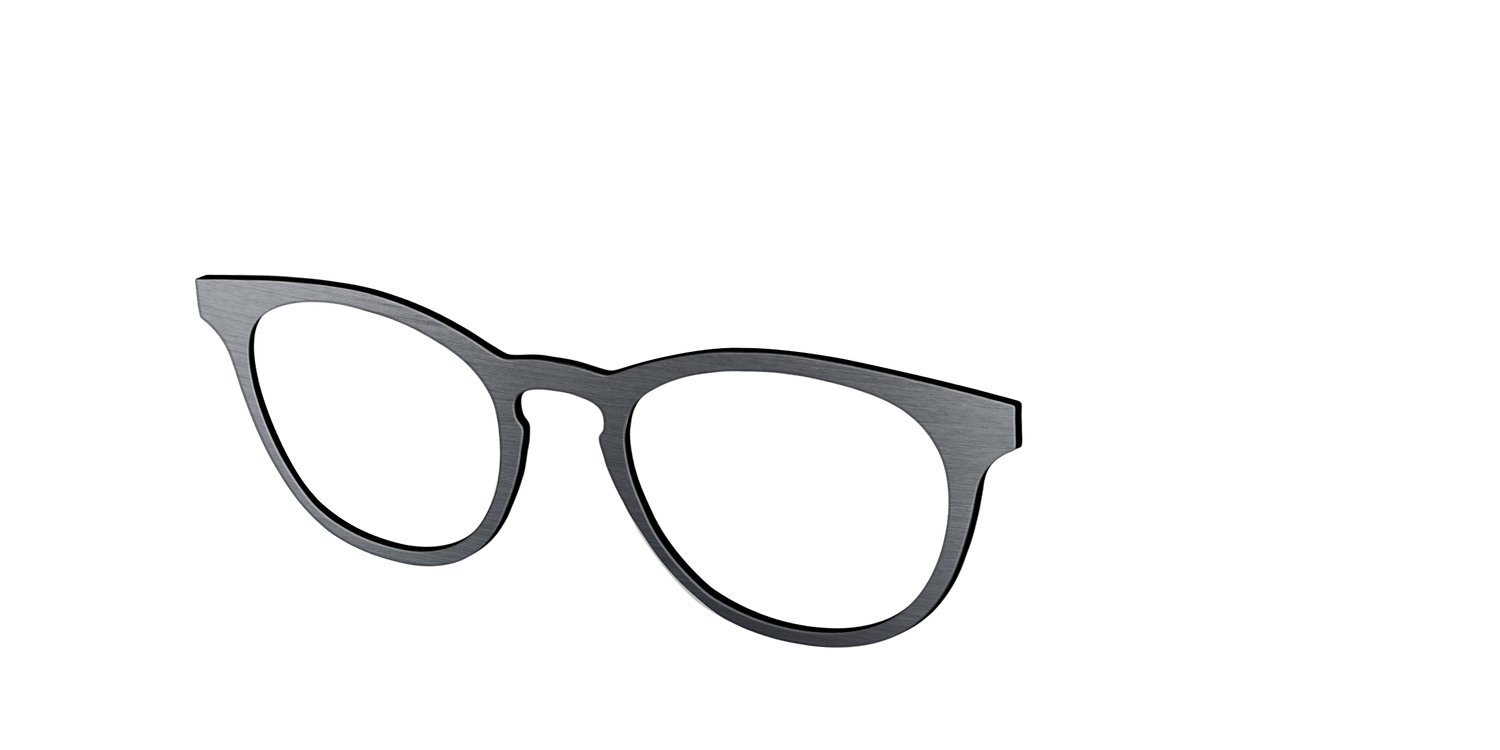The Brushed Nickel - Angle Top Image - Pair Eyewear