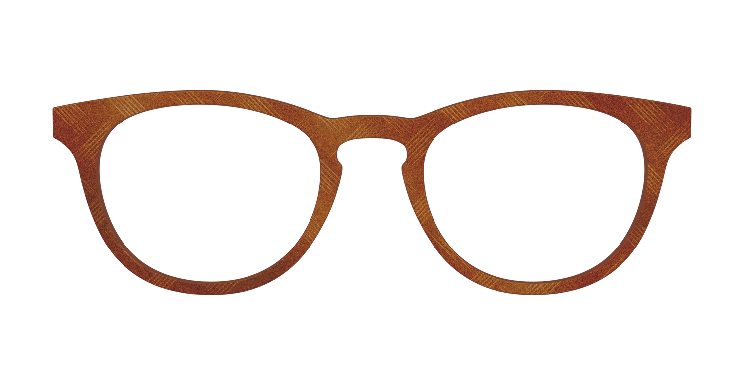 The Burnt Orange Basketweave - Front Top Image - Pair Eyewear