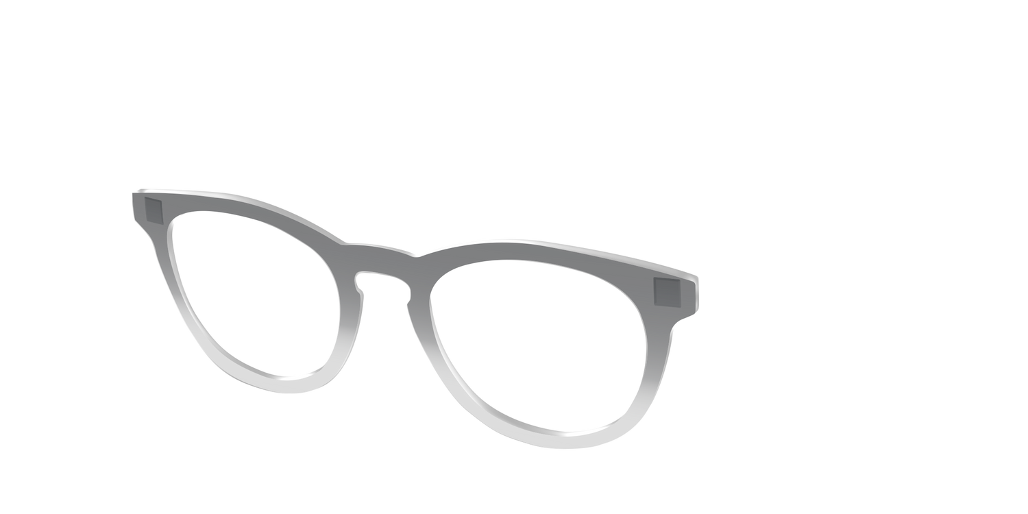 The Charcoal to Light Gray Gradient Crystal - Angle Top Image - Pair Eyewear