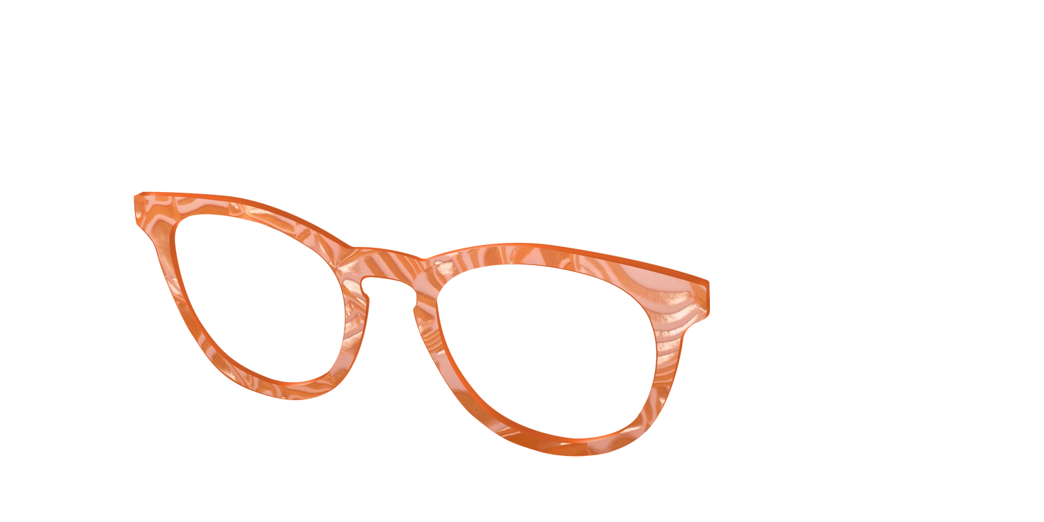 The Creamsicle Pearl Swirl - Angle Top Image - Pair Eyewear