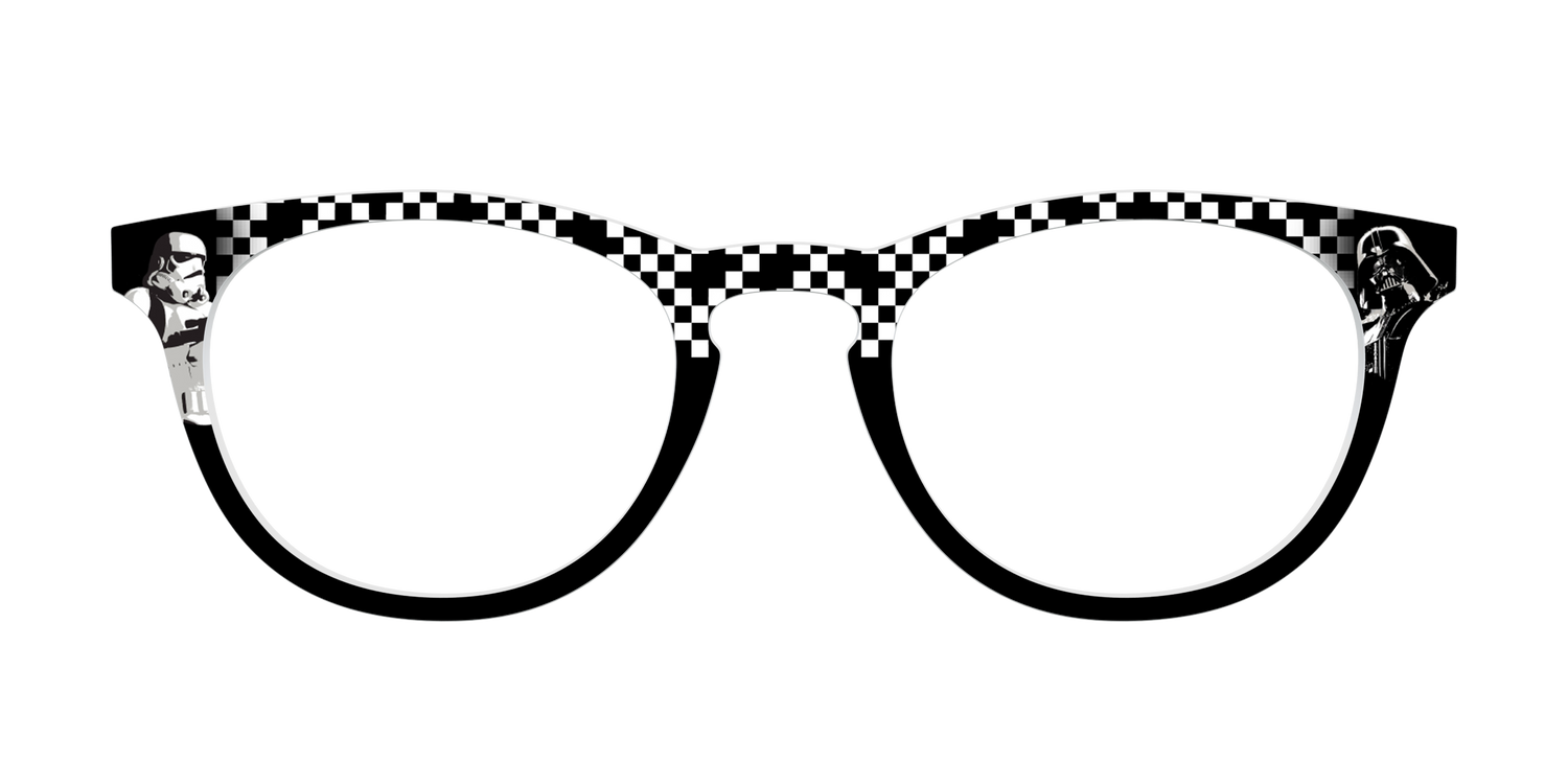 Dark Side Checker Split - Front Top Image - Pair Eyewear