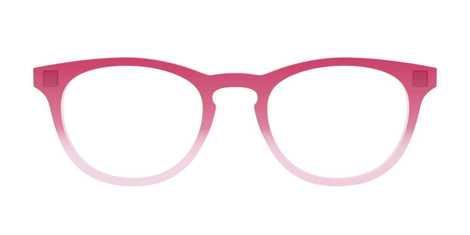 The Flamingo to Blush Gradient Crystal - Front Top Image - Pair Eyewear