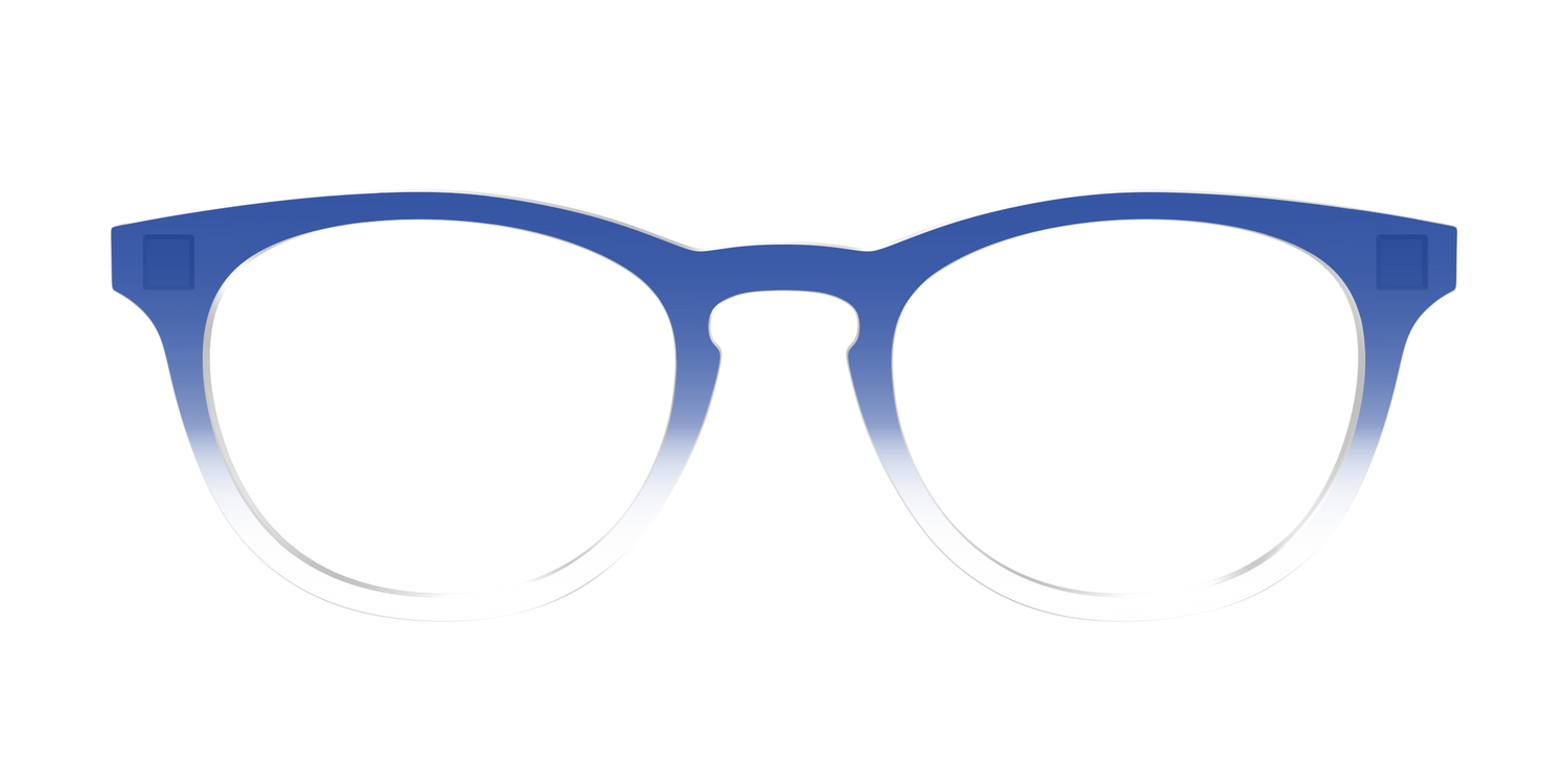 The Indigo Gradient Crystal - Front Top Image - Pair Eyewear
