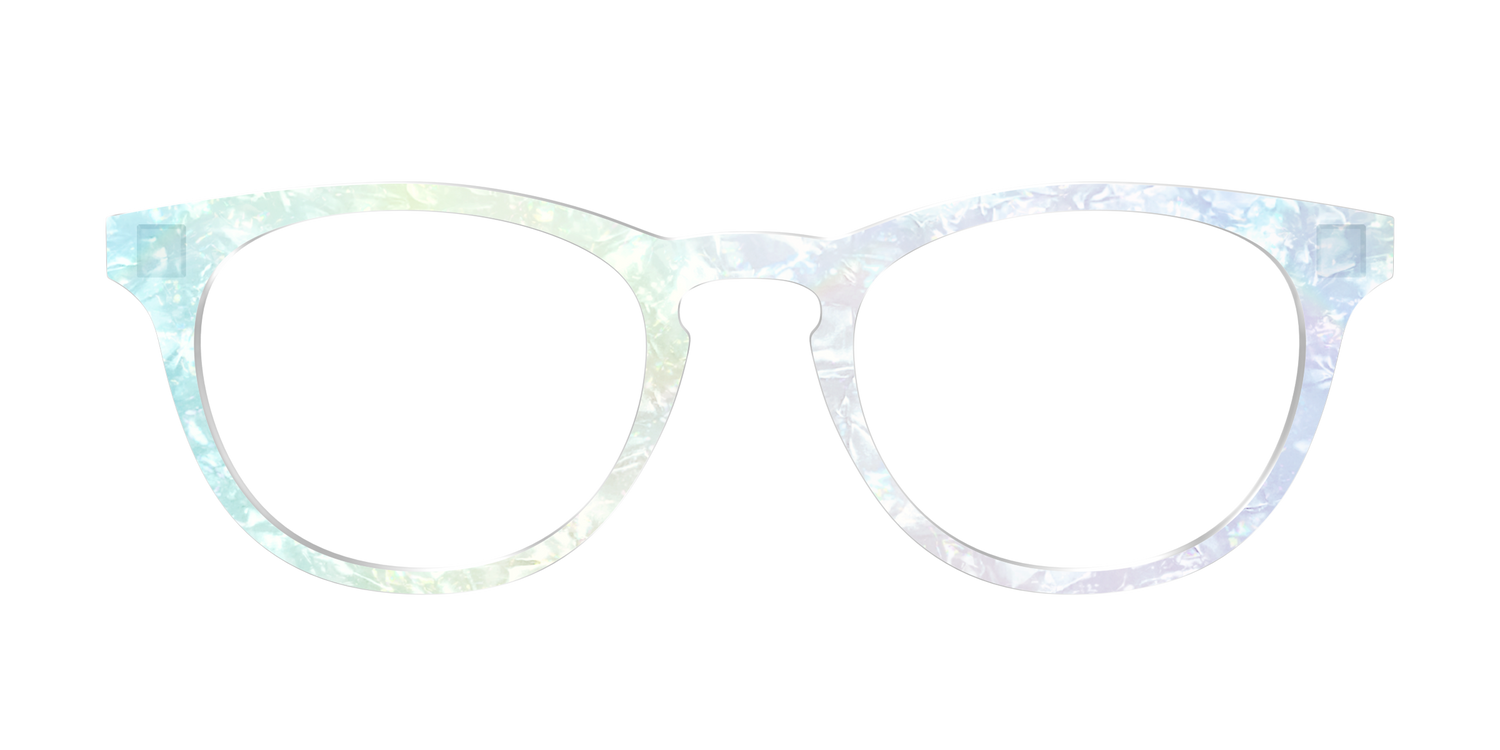 The Iridescent Pearl Marble Crystal - Front Top Image - Pair Eyewear