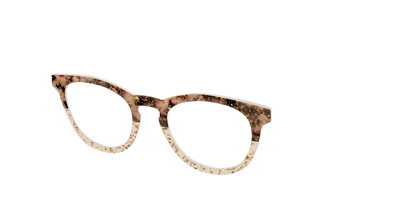 The Khaki Tortoise Crystal Split with Gold Flakes - Angle Top Thumbnail - Pair Eyewear