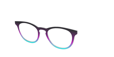 The Licorice to Seafoam Gradient - Angle Top Thumbnail - Pair Eyewear