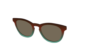 The Polarized Mahogany to Juniper Woodgrain Sun Top - Angle Top Thumbnail - Pair Eyewear