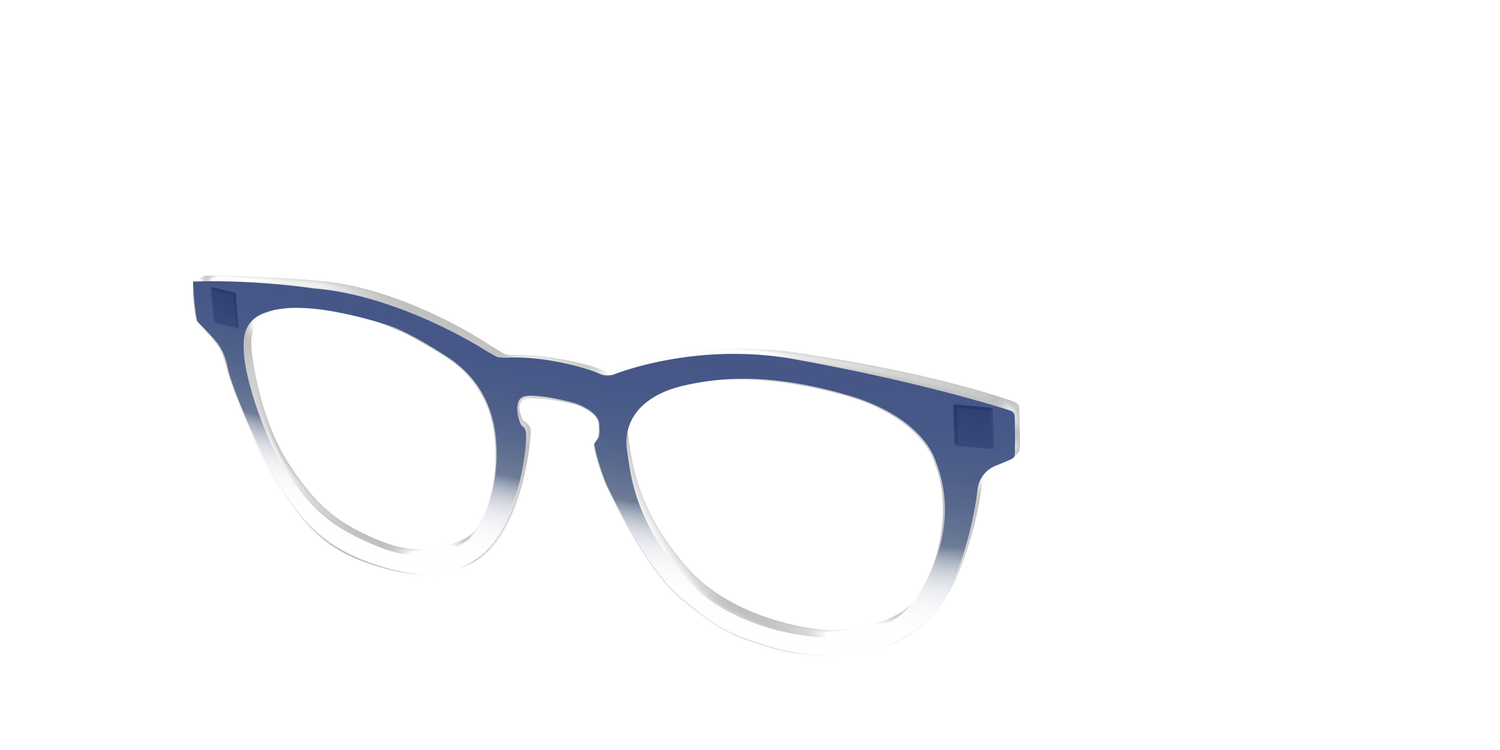 The Navy Gradient Crystal - Angle Top Image - Pair Eyewear