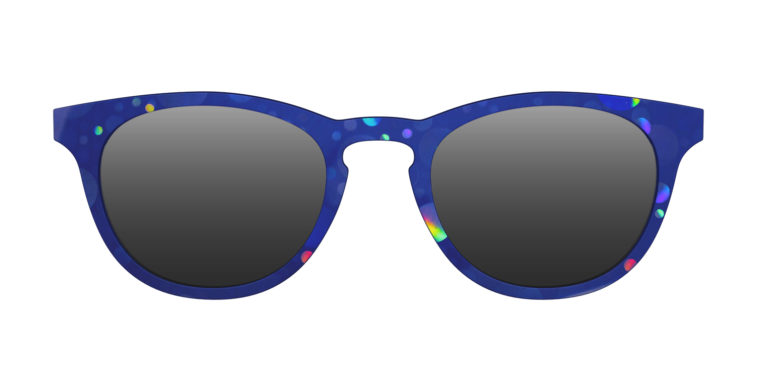 The Polarized Navy Holographic Bubbles Sun Top - Front Top Image - Pair Eyewear