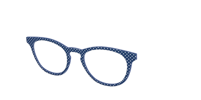 The Navy Pin Dot - Angle Top Thumbnail - Pair Eyewear