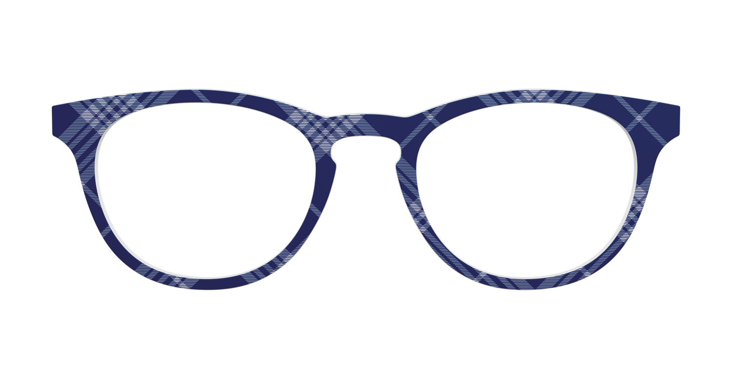 The Navy Twill Plaid - Front Top Image - Pair Eyewear