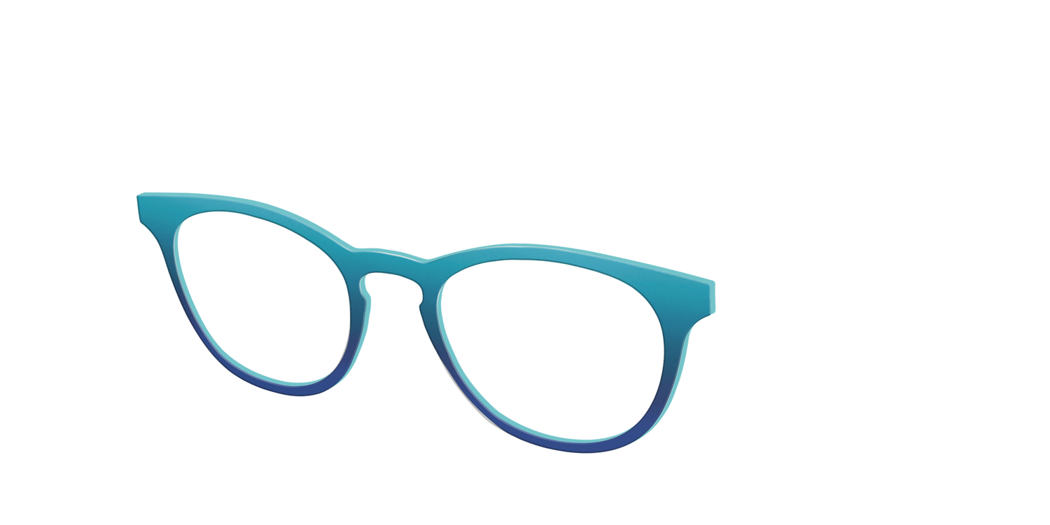 The Ocean Blue - Angle Top Image - Pair Eyewear