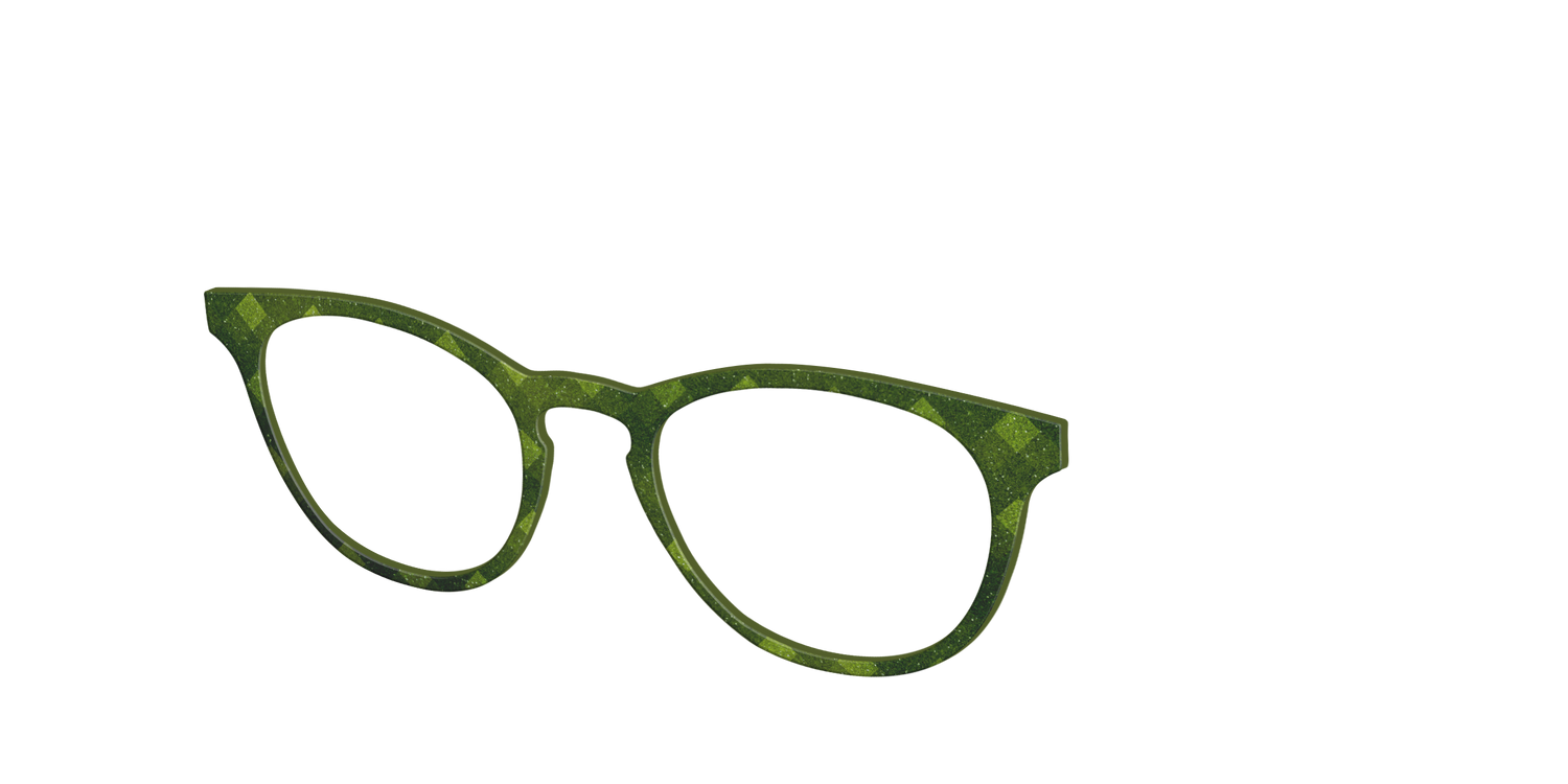The Olive Geo - Angle Top Image - Pair Eyewear