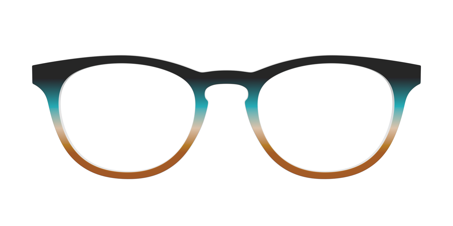 The Onyx to Rust Gradient - Front Top Image - Pair Eyewear