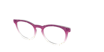 The Pink Ombre Gold Foil Crystal - Angle Top Thumbnail - Pair Eyewear