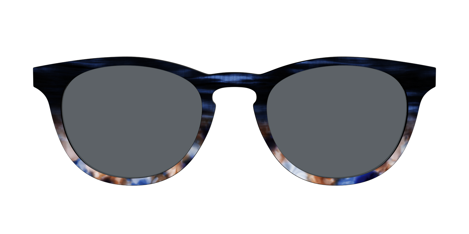 The Polarized Blue Horn Tortoise Sun Top - Front Top Image - Pair Eyewear