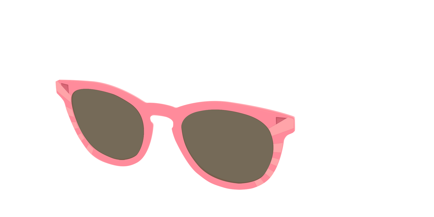 The Polarized Fruit Punch Sunburst Sun Top - Angle Top Image - Pair Eyewear