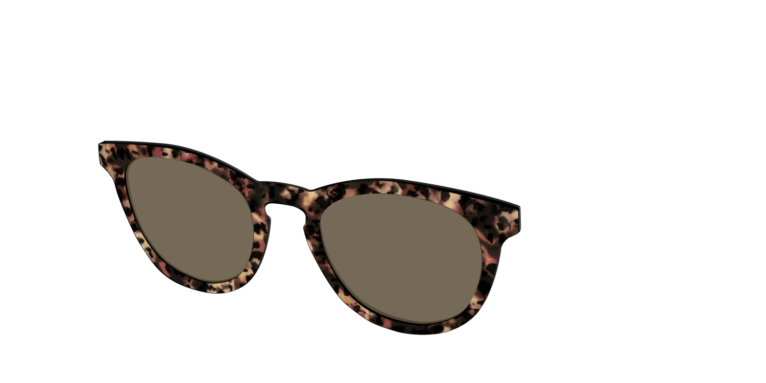 The Polarized Sienna Tortoise Sun Top - Angle Top Image - Pair Eyewear