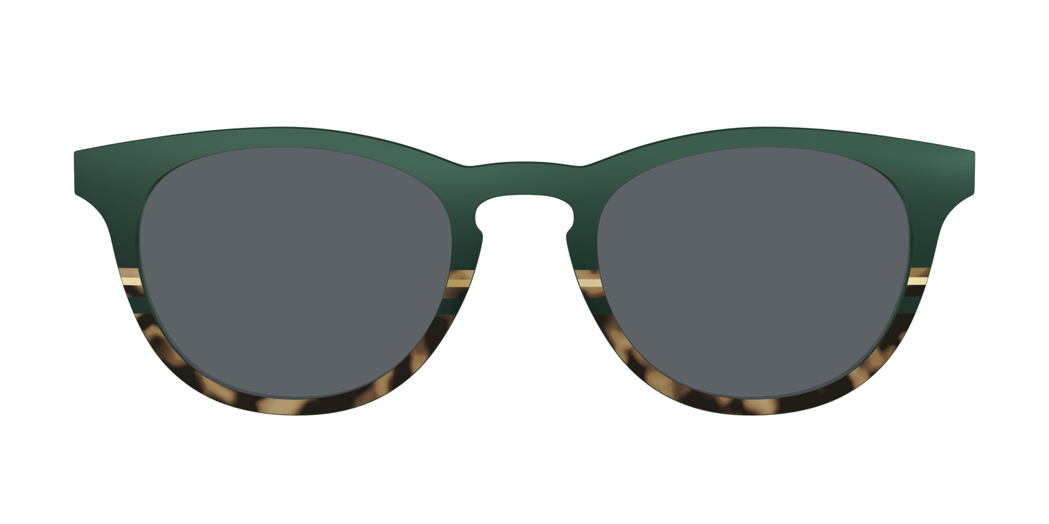 The Polarized Spruce Tortoise Sun Top - Front Top Image - Pair Eyewear