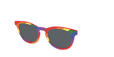 The Polarized Traditional Pride Flag Glitter Sun Top - Angle Top Thumbnail - Pair Eyewear