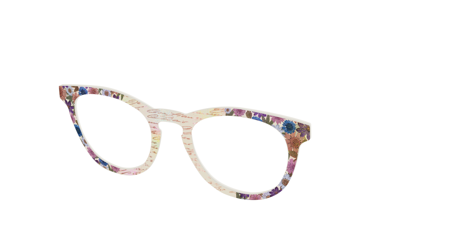 The Pressed Flowers with Foil Crystal - Angle Top Image - Pair Eyewear