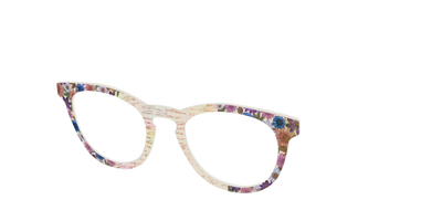 The Pressed Flowers with Foil Crystal - Angle Top Thumbnail - Pair Eyewear