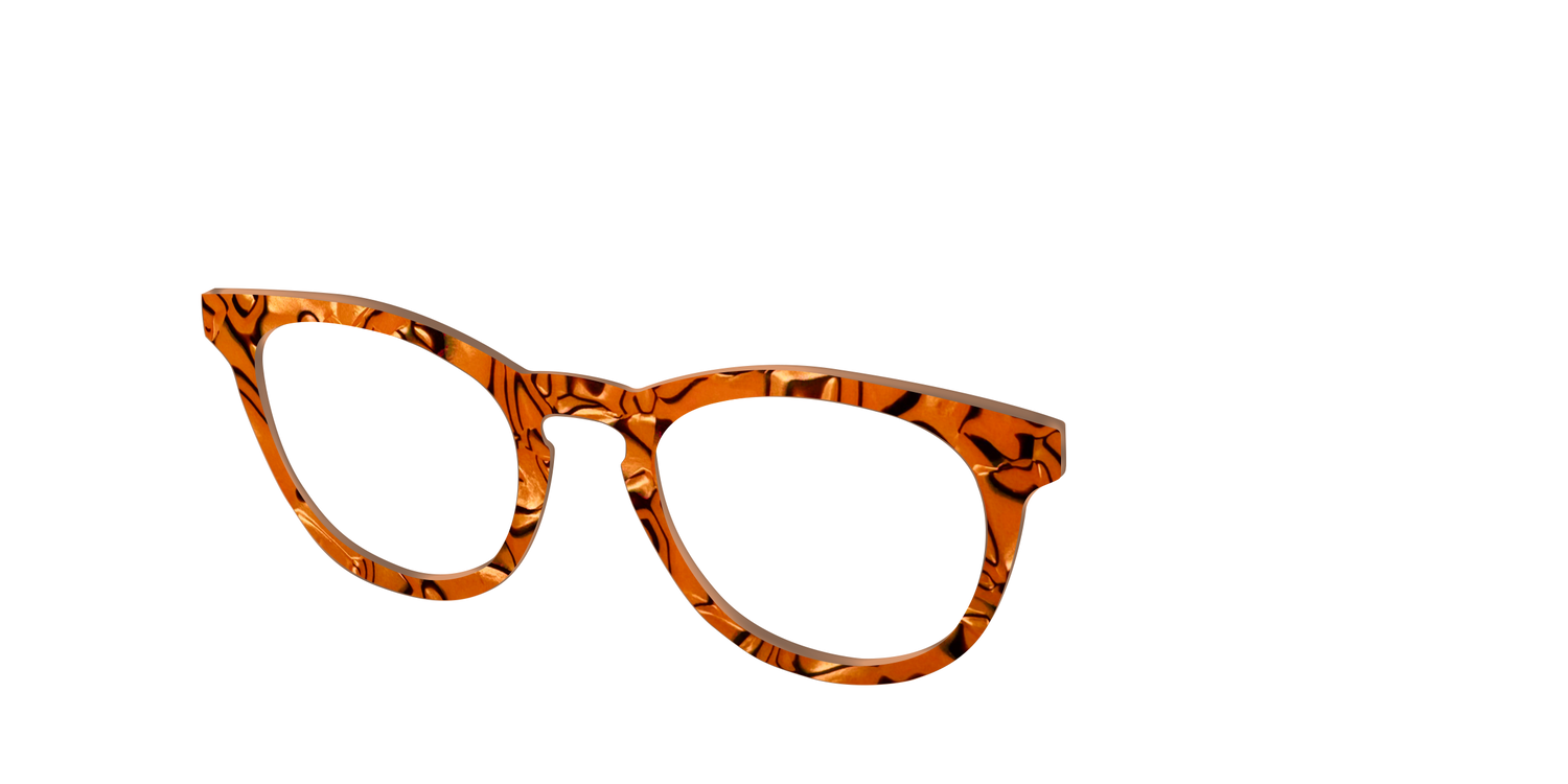 The Pumpkin Pearl Swirl - Angle Top Image - Pair Eyewear