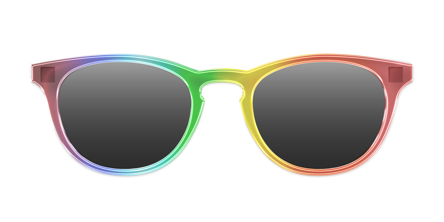 The Polarized Rainbow Gradient Sun Top - Front Top Image - Pair Eyewear