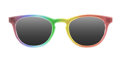 The Polarized Rainbow Gradient Sun Top - Front Top Thumbnail - Pair Eyewear