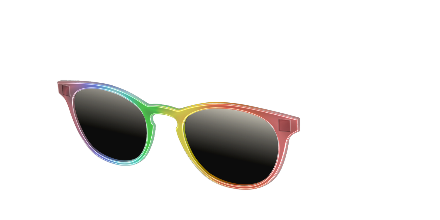 The Polarized Rainbow Gradient Sun Top - Angle Top Image - Pair Eyewear