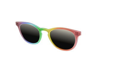 The Polarized Rainbow Gradient Sun Top - Angle Top Thumbnail - Pair Eyewear