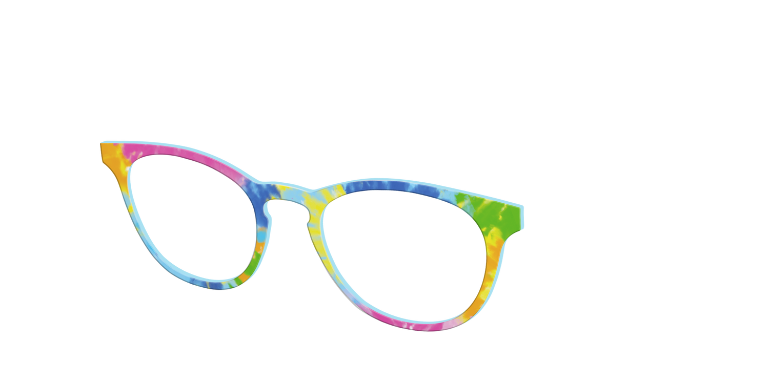 The Rainbow Tie-Dye - Angle Top Image - Pair Eyewear