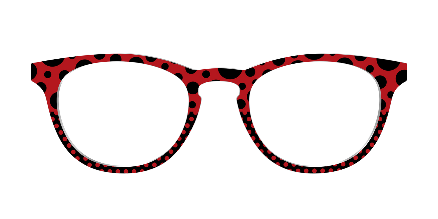 The Red Spotted Split - Front Top Image - Pair Eyewear
