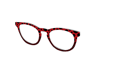 The Red Spotted Split - Angle Top Thumbnail - Pair Eyewear