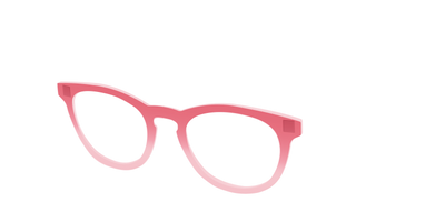 The Red to Coral Gradient Crystal - Angle Top Thumbnail - Pair Eyewear