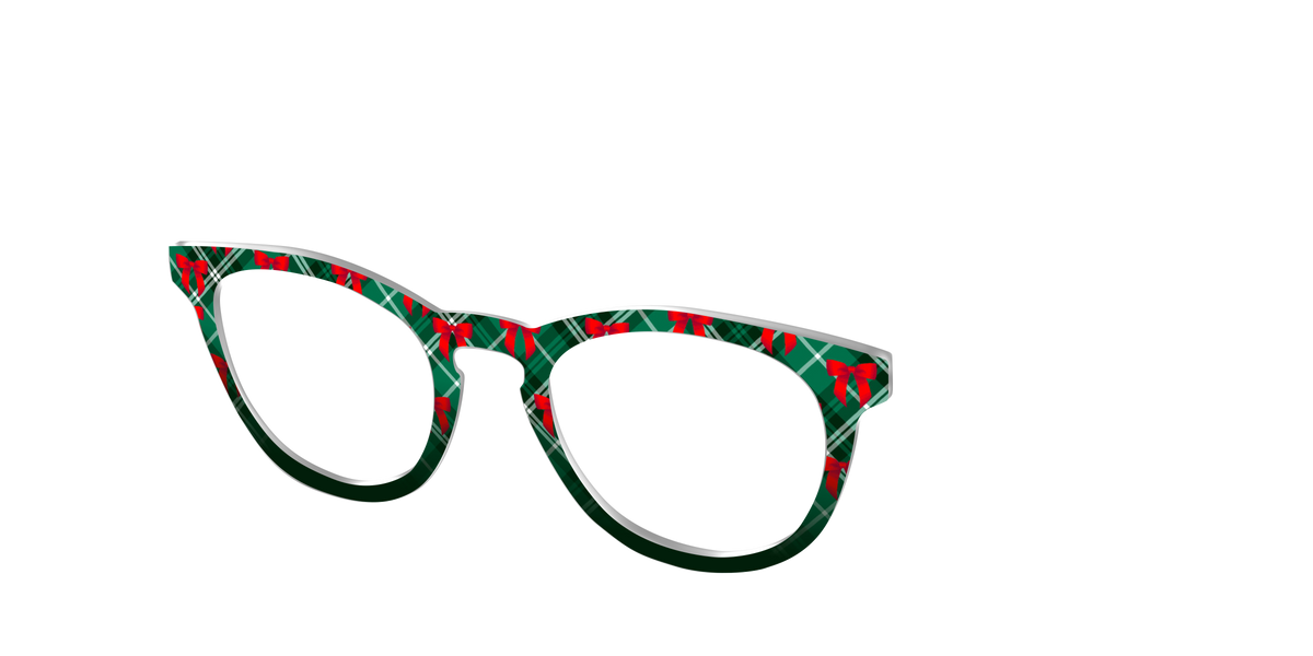 The Ribbon-Clad Plaid - Angle Top Image - Pair Eyewear