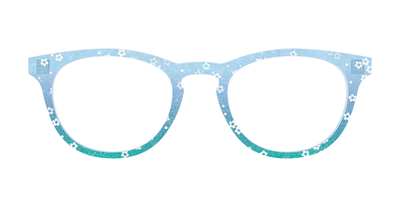 The Sky Blue Crystal with Daisy Glitter - Front Top Thumbnail - Pair Eyewear