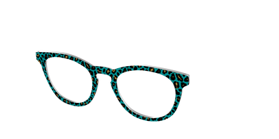 The Teal Leopard - Angle Top Thumbnail - Pair Eyewear
