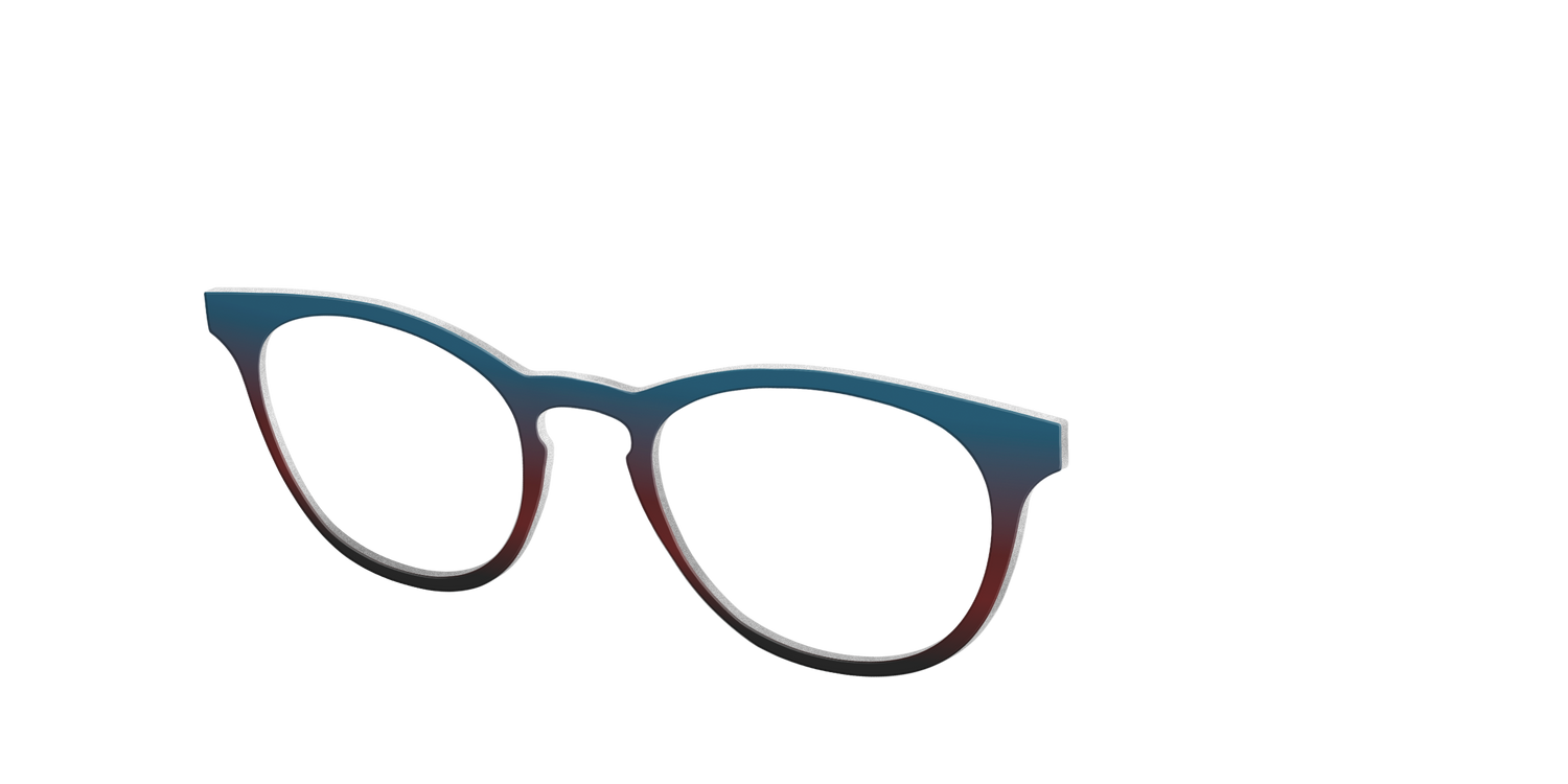 The Teal to Espresso Gradient - Angle Top Image - Pair Eyewear