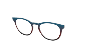 The Teal to Espresso Gradient - Angle Top Thumbnail - Pair Eyewear