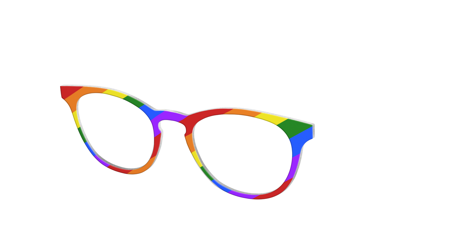 The Traditional Pride Flag - Angle Top Image - Pair Eyewear