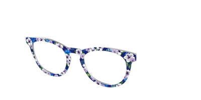 The Tropical Blue Blossoms - Angle Top Thumbnail - Pair Eyewear