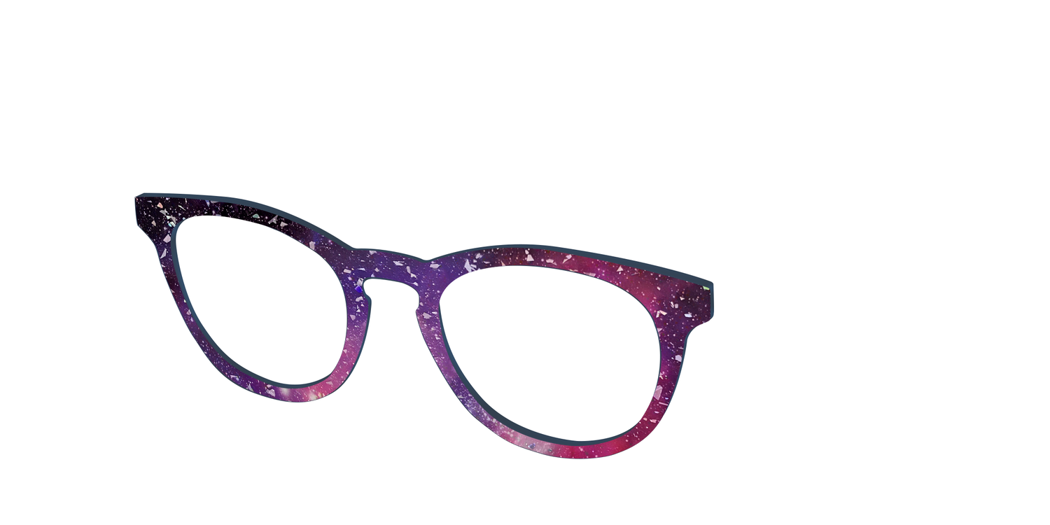 The Twilight Sky with Holographic Glitter - Angle Top Image - Pair Eyewear