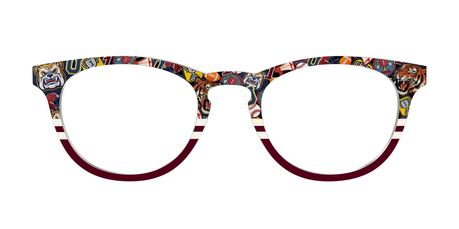 The Varsity Patches Split - Front Top Image - Pair Eyewear