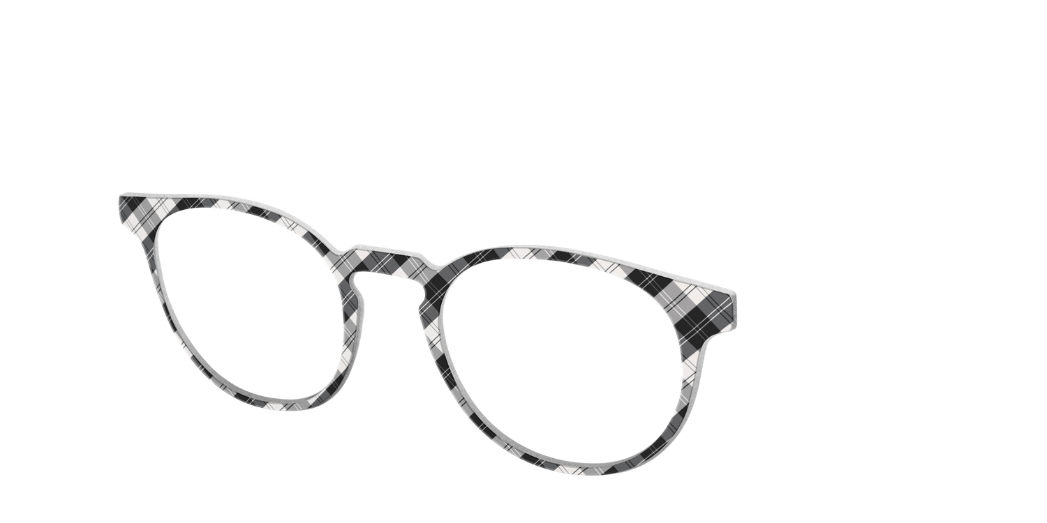 The B&W Plaid - Angle Top Image - Pair Eyewear